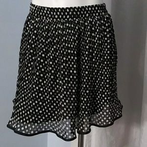 Cotton Candy Flirty Skirt Black w/White Polka Dots